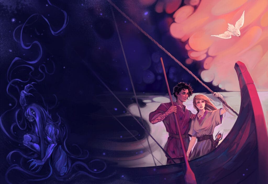 Rusty Throat Burning Heart by Adam Bassett, full cover spread by Silvia Gorchakova.
